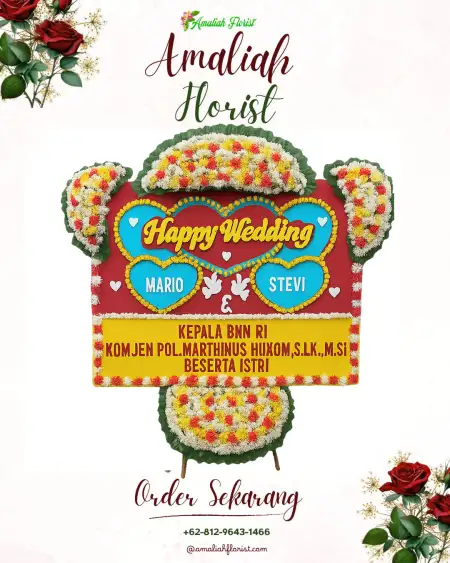 Papan Bunga Pernikahan Gandurejo